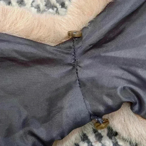 Anthropologie Marrakech Faux Fur Aviator Moto Jacket | Olive Grey | Size M - Picture 16 of 16